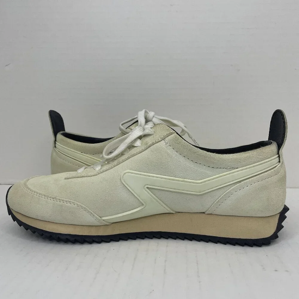 Rag Bone Retro Runner Athletic Shoes Womens Size US 9.5 EU 39.5 Cream Sneakers